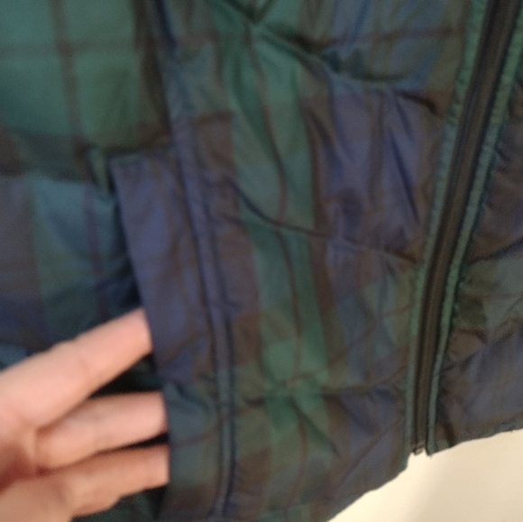 Land's End Green and Blue Puffer Vest - Picture 5 of 7